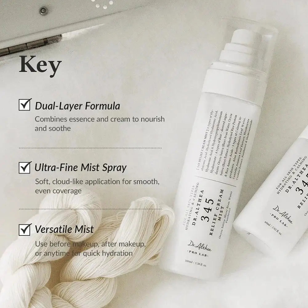 Original Dr.Althea 345 Relief Cream Mist 147 – Hydrating Moisturizing Korean Essence Facial Spray