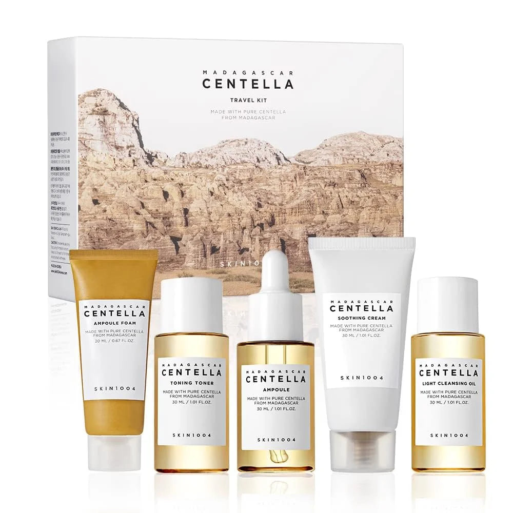 Korean Centella Mini Skincare Travel Set – Hydrating & Soothing 5pcs Kit