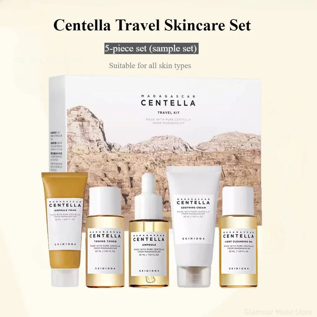 Korean Centella Mini Skincare Travel Set – Hydrating & Soothing 5pcs Kit