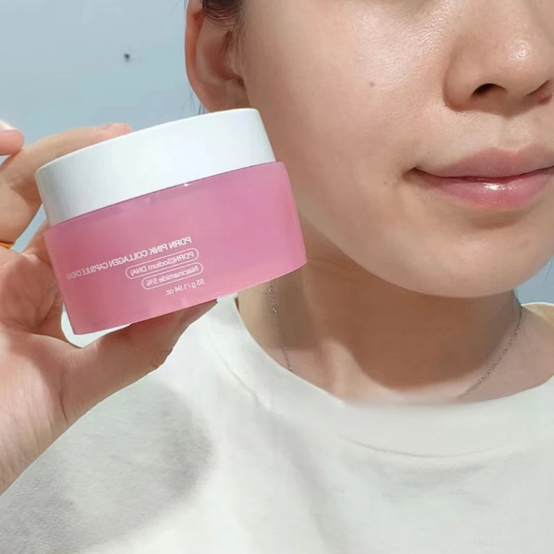 Korean Pink Collagen Capsule Cream – Glass Skin Moisturizer