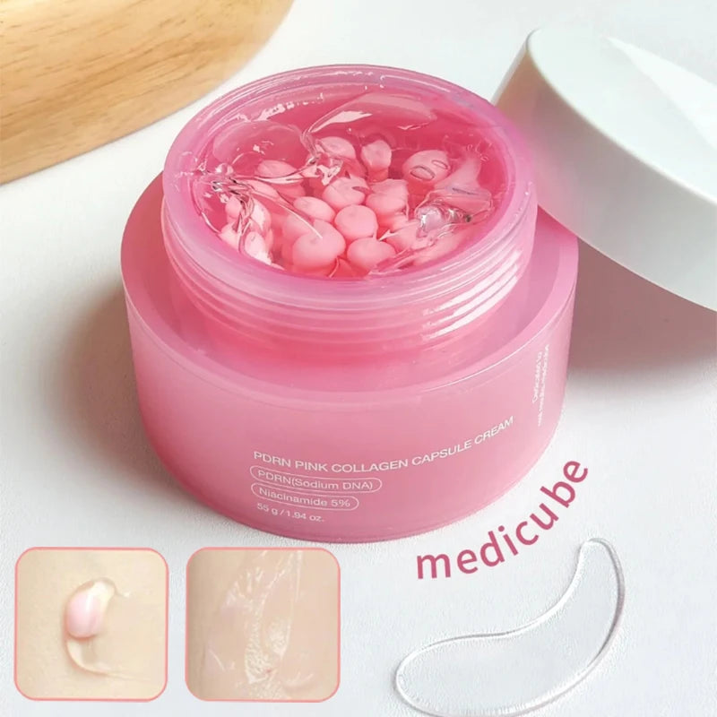 Korean Pink Collagen Capsule Cream – Glass Skin Moisturizer
